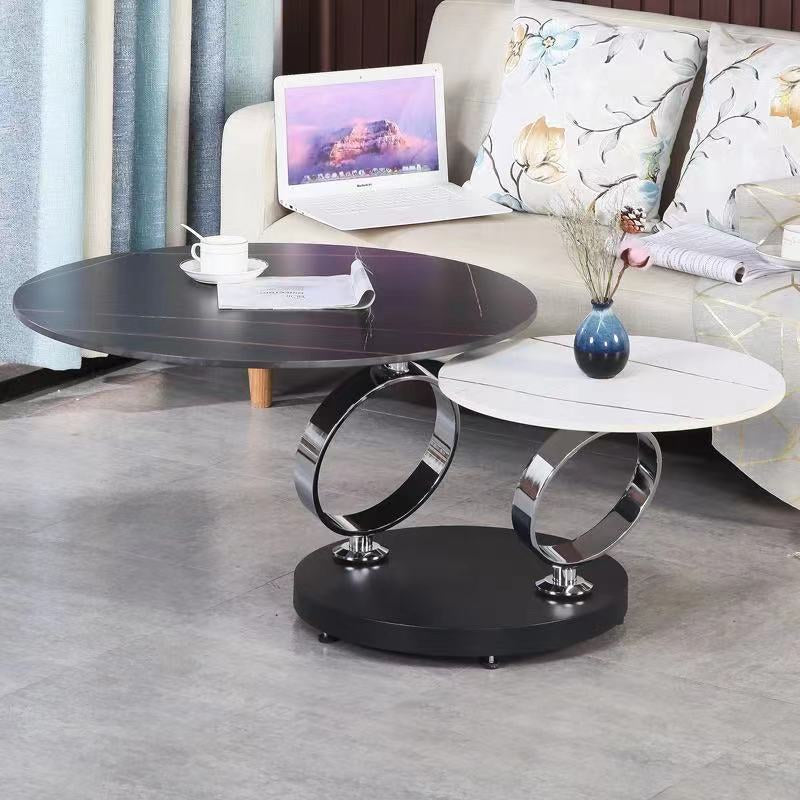 "Rotating Round Folding Table with Multiple Functions"