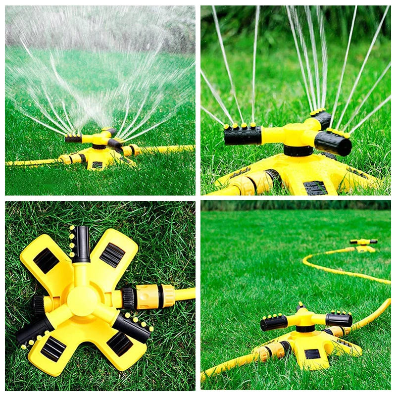 Automatic 360 Degree Rotating Garden Lawn Sprinkler Updated Yard Sprinkler System Large Area Coverage Plant Irrigation Sprayer