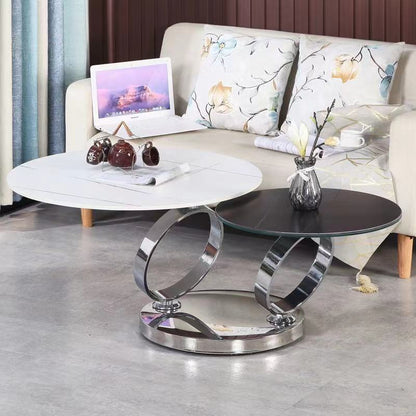 "Rotating Round Folding Table with Multiple Functions"