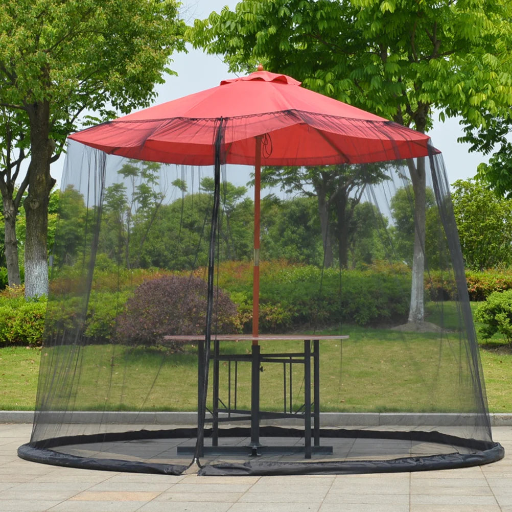 300 X230CM Free Installation Mosquito Net Garden Parasols Umbrella with Netting