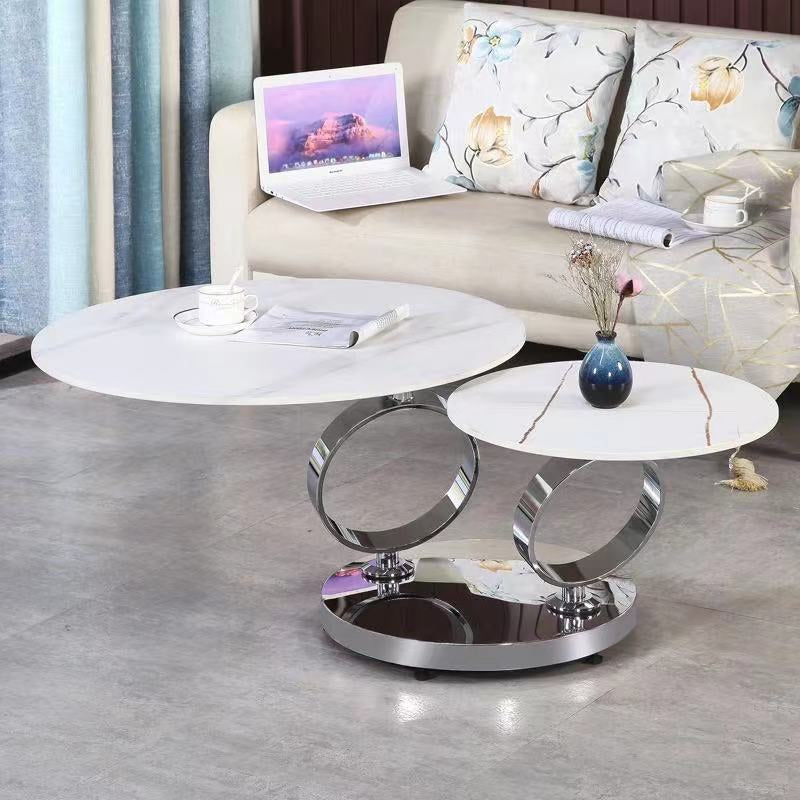 "Rotating Round Folding Table with Multiple Functions"