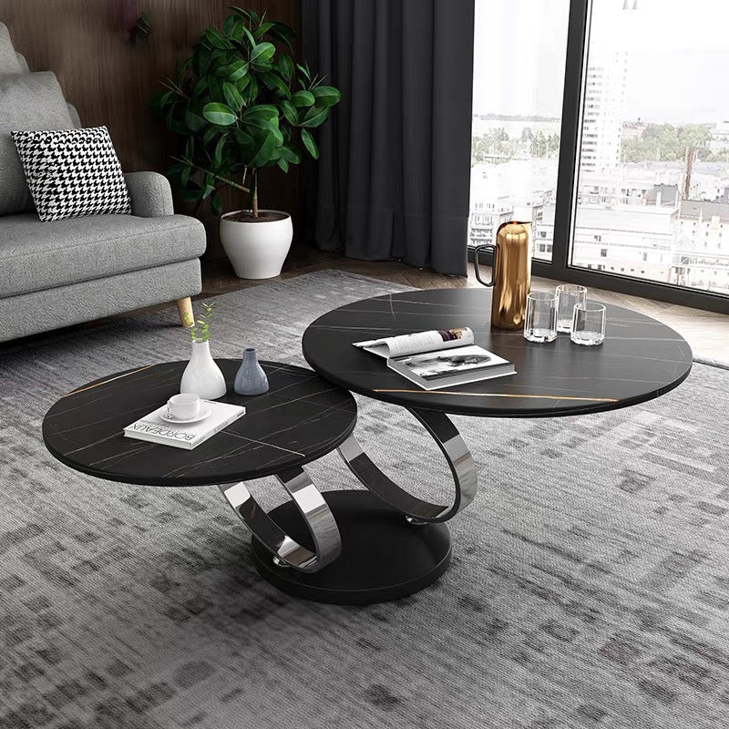 "Rotating Round Folding Table with Multiple Functions"