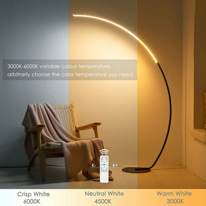 "Modern Curve RGBW Floor Lamp - Upgraded Version"