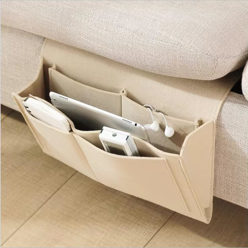 Felt Bedside Storage Organizer Anti-Slip Bedside Bag Bed Sofa Side Pouch Hanging Couch Storage Bed Holder Pockets for Sofa