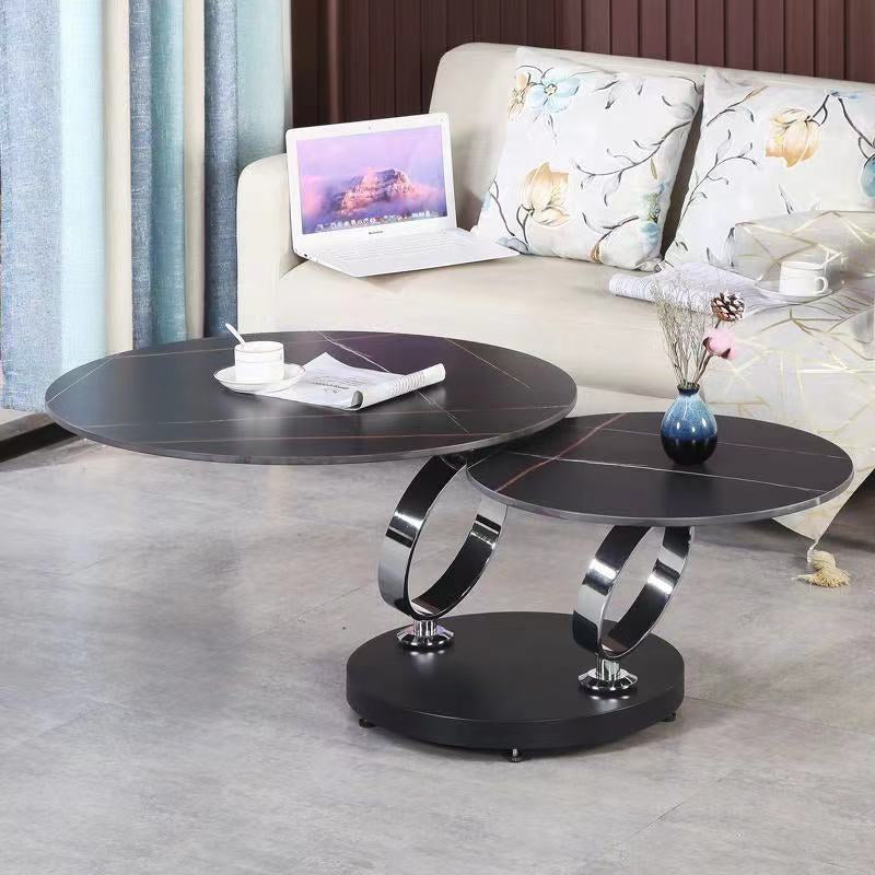 "Rotating Round Folding Table with Multiple Functions"