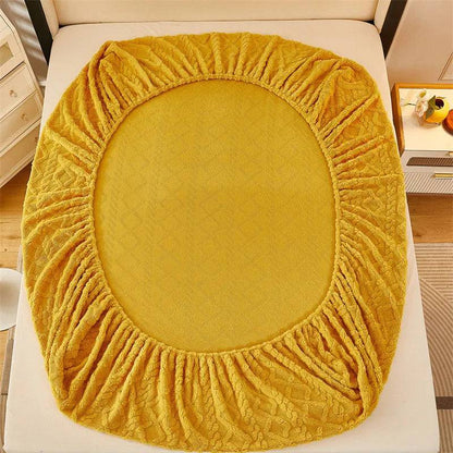 Yellow Taff Velvet Fleece Bed Linen for Single or Double Bed